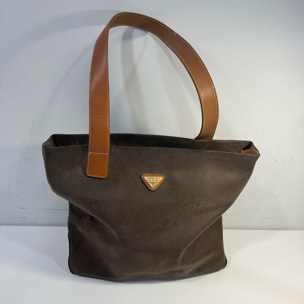 Jump For BOYT Dark Brown Leather Tote Handbag Medium Shoulder Bag Purse